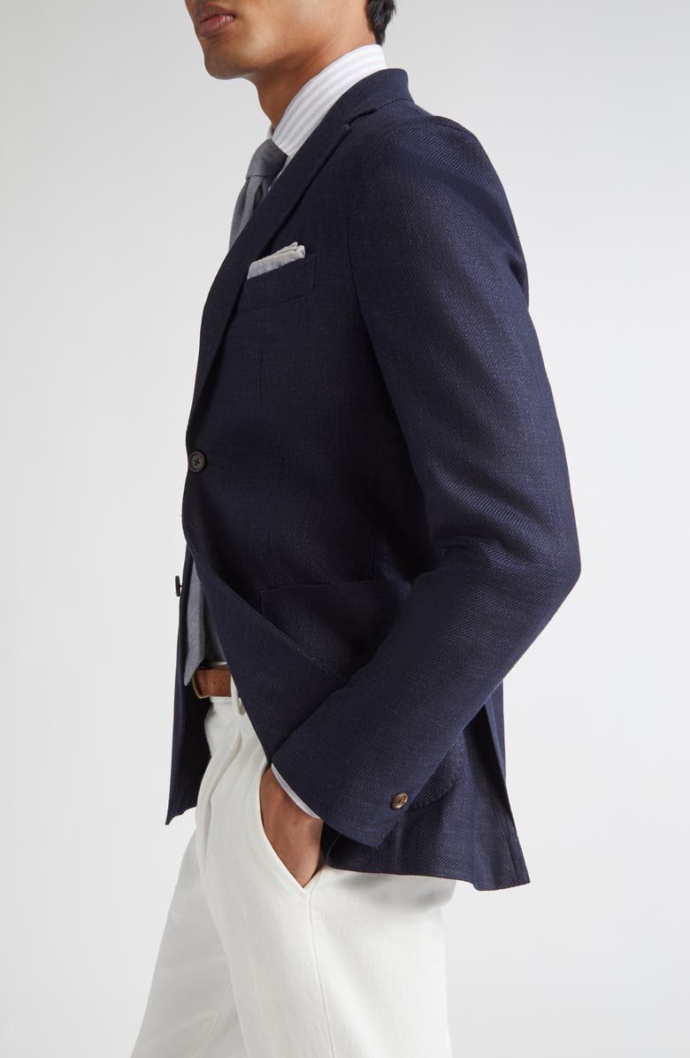 Eleventy Single Breasted Soft Jacket, Alternate, color, 11 Navy Blue