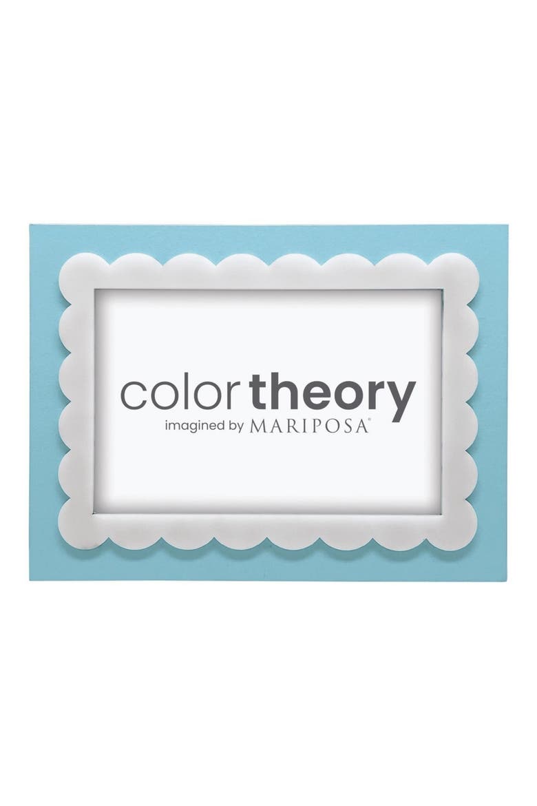 Sky Blue Scallop 4 x 6-Inch Picture Frame, Alternate, color, BLUE
