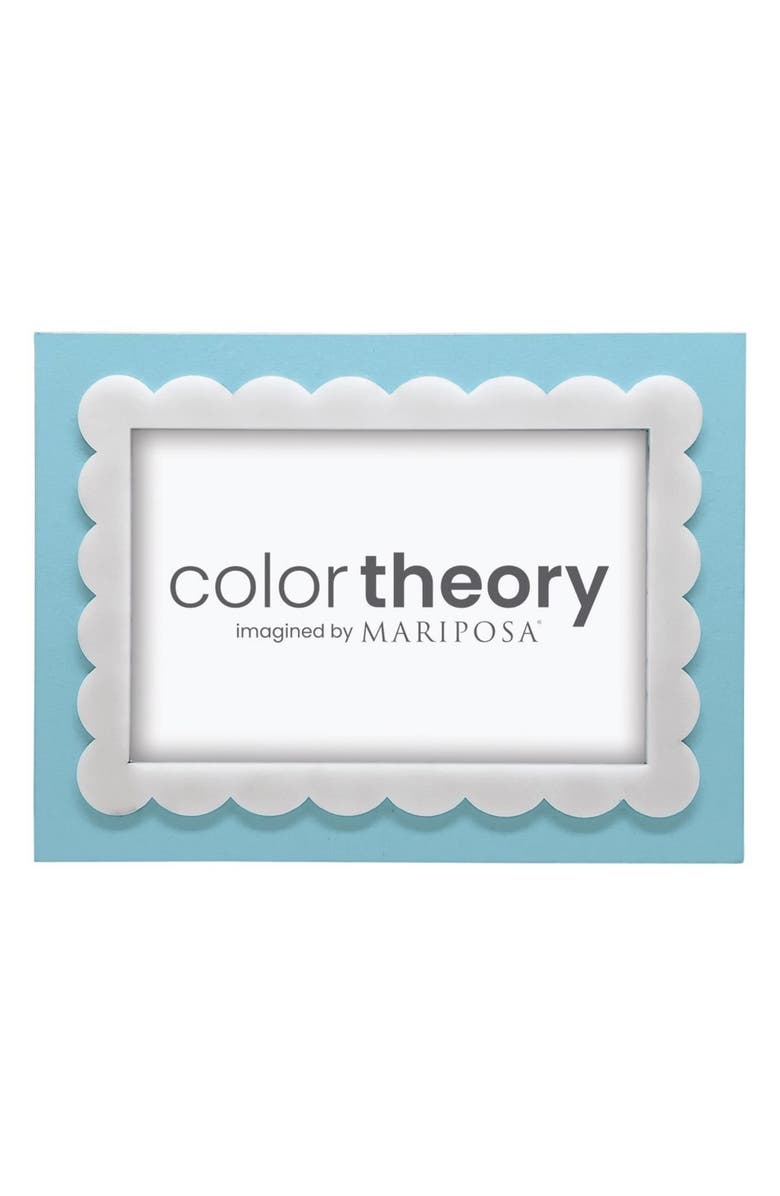 Mariposa Sky Blue Scallop 4 x 6-Inch Picture Frame, Alternate, color, Blue