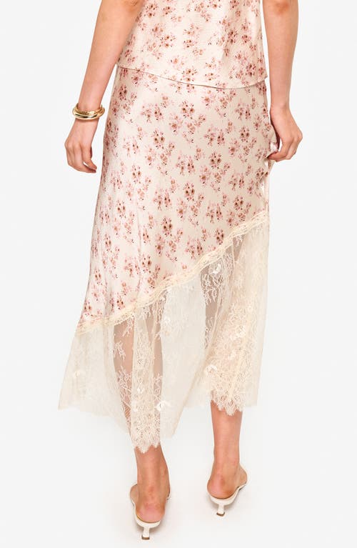 Cami Nyc Florian Hammered Silk Skirt Dutch Fields In Ivory In Dutch Fields