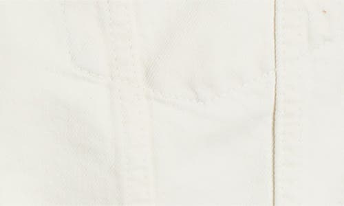 Re/done Shrunken Denim Trucker Jacket In Crema