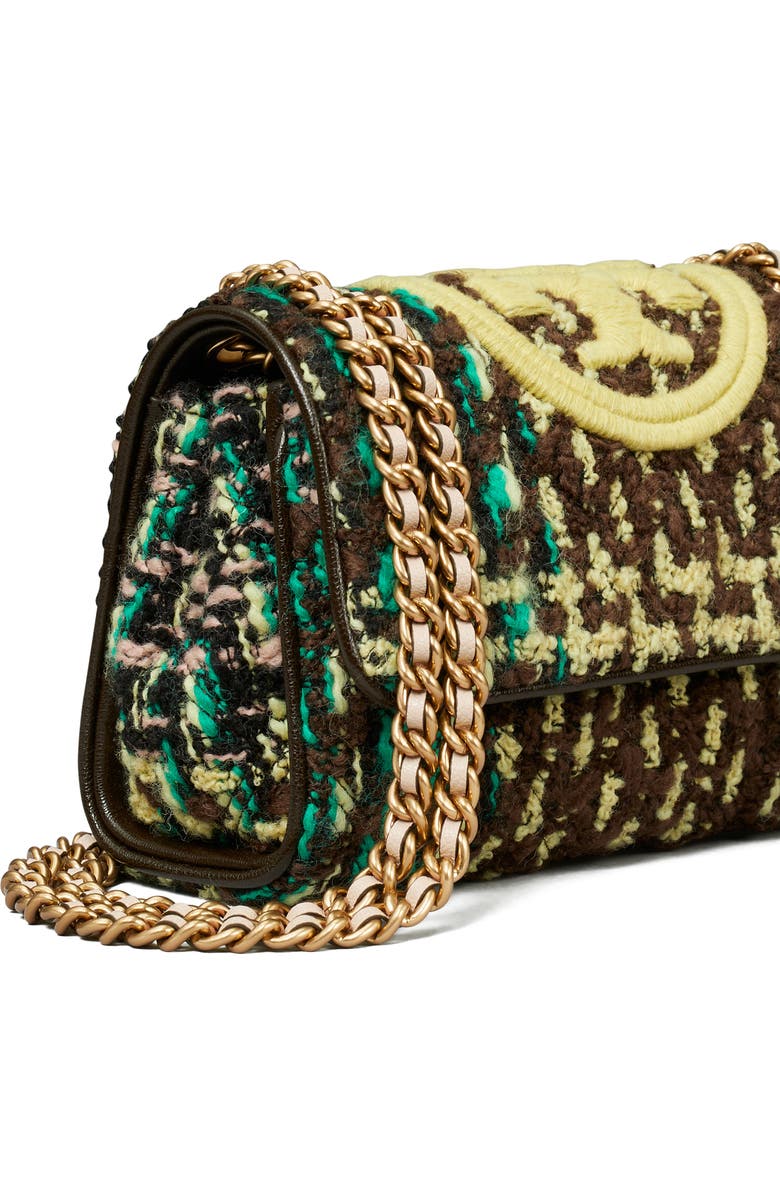 Tory Burch Small Fleming Tweed Wool Blend Convertible Shoulder Bag, Alternate, color,