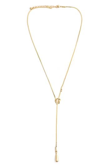 Panacea Snake Chain Y-necklace In Gold