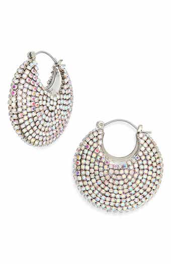 Tasha Stone Pavé Hoop Earrings