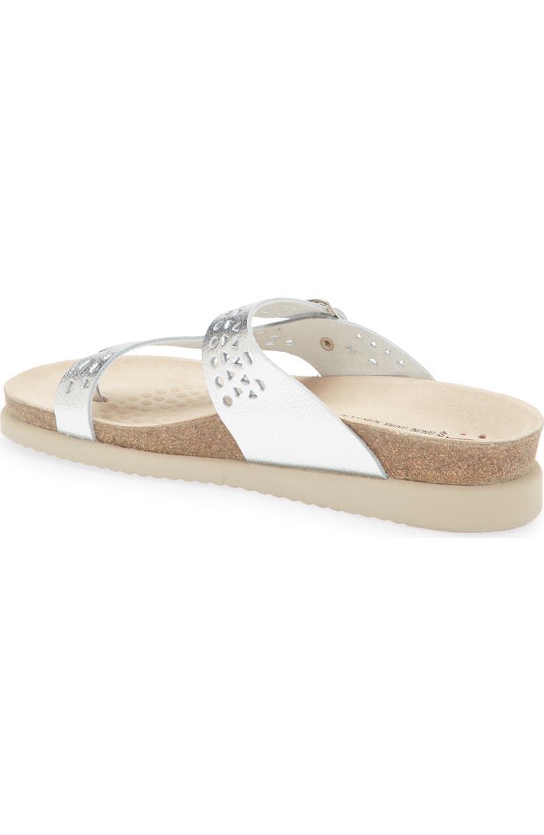 Mephisto Helena Perforated Toe Loop Sandal, Alternate, color, Silver Bahia