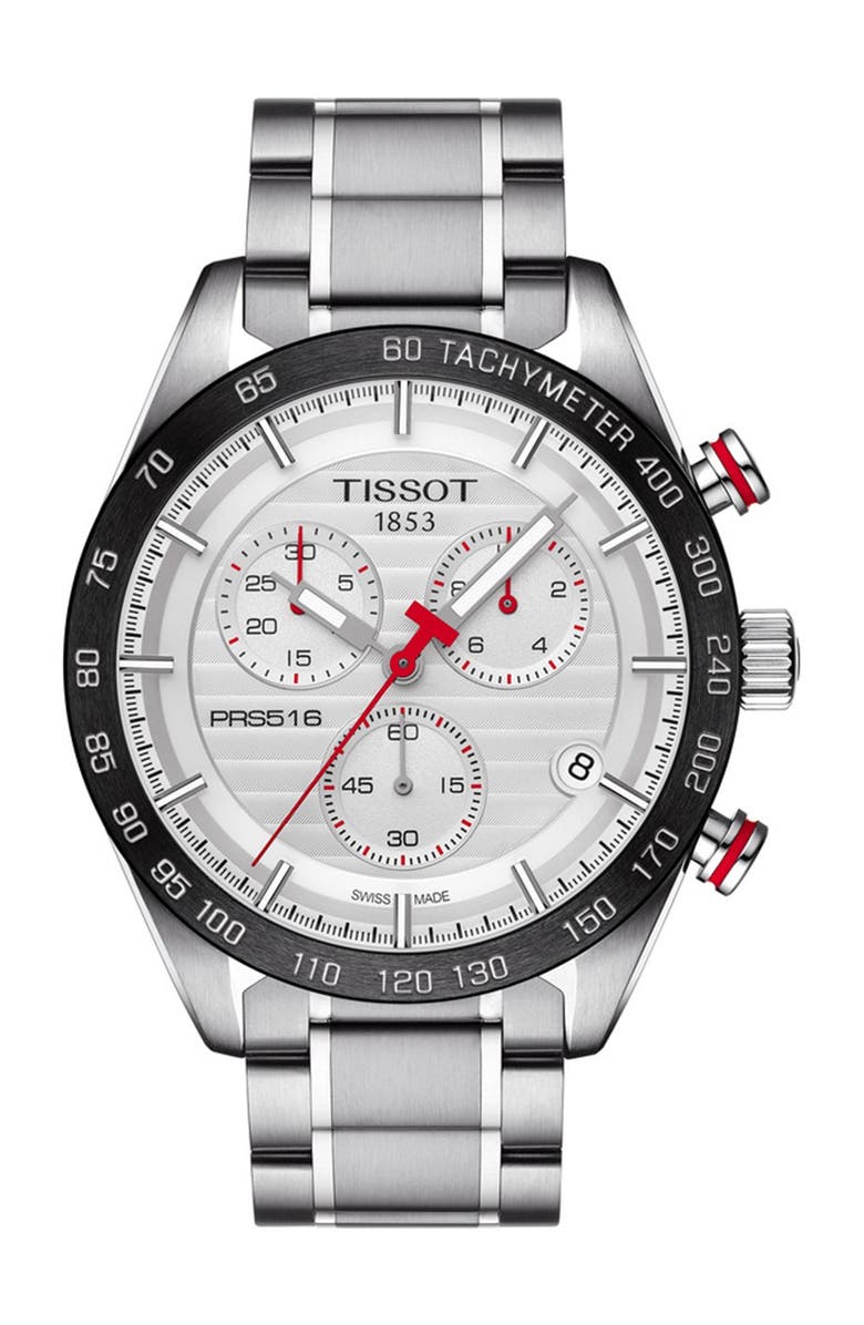 Tissot PRS516 Chronograph Bracelet Watch, 42mm, Main, color,
