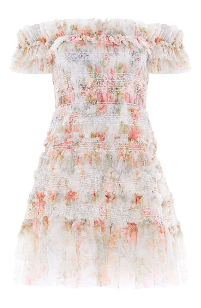 Needle & Thread Madame Rose Elodie Mini Dress, Alternate, color, Moonshine