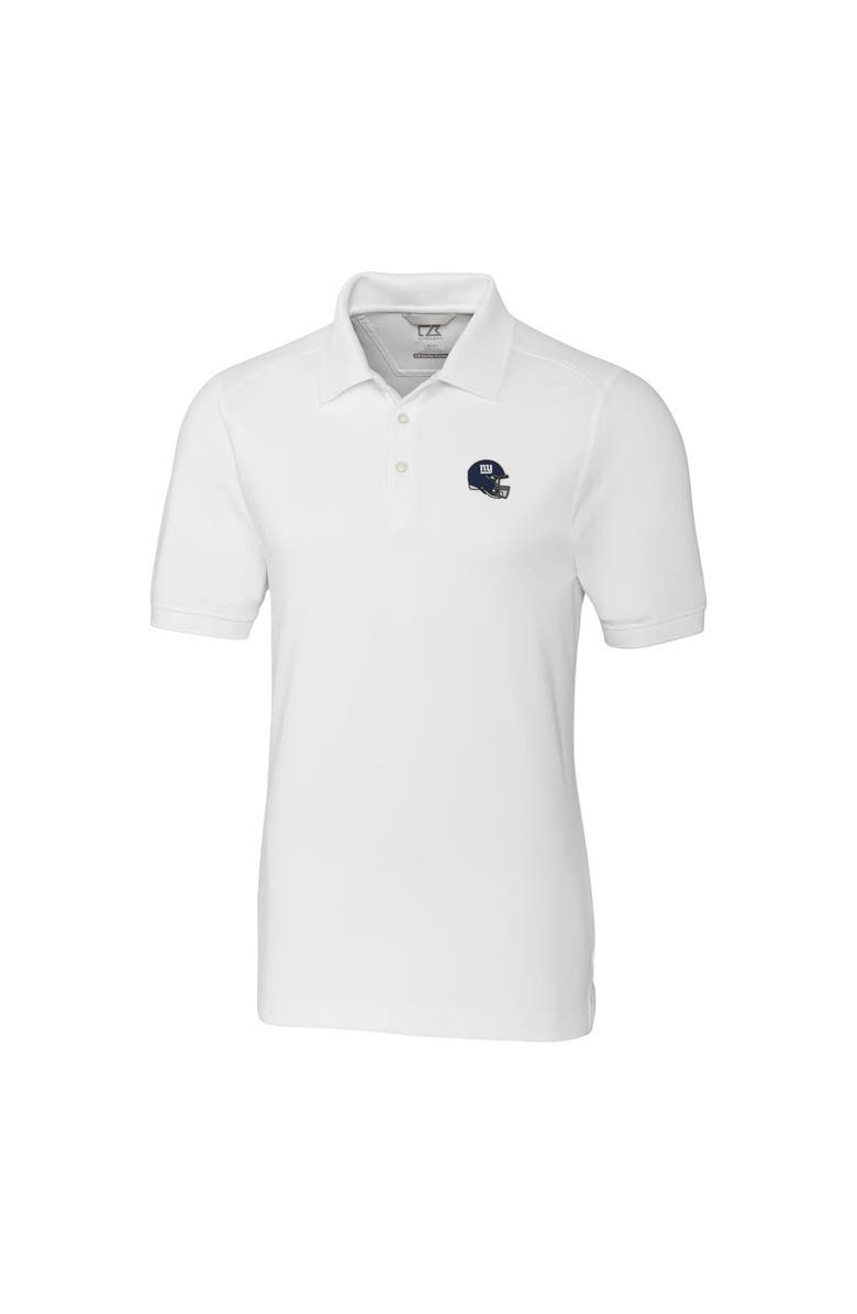 Cutter & Buck Men's Cutter & Buck White New York Giants Helmet Advantage Tri-Blend Pique Polo, Alternate, color,