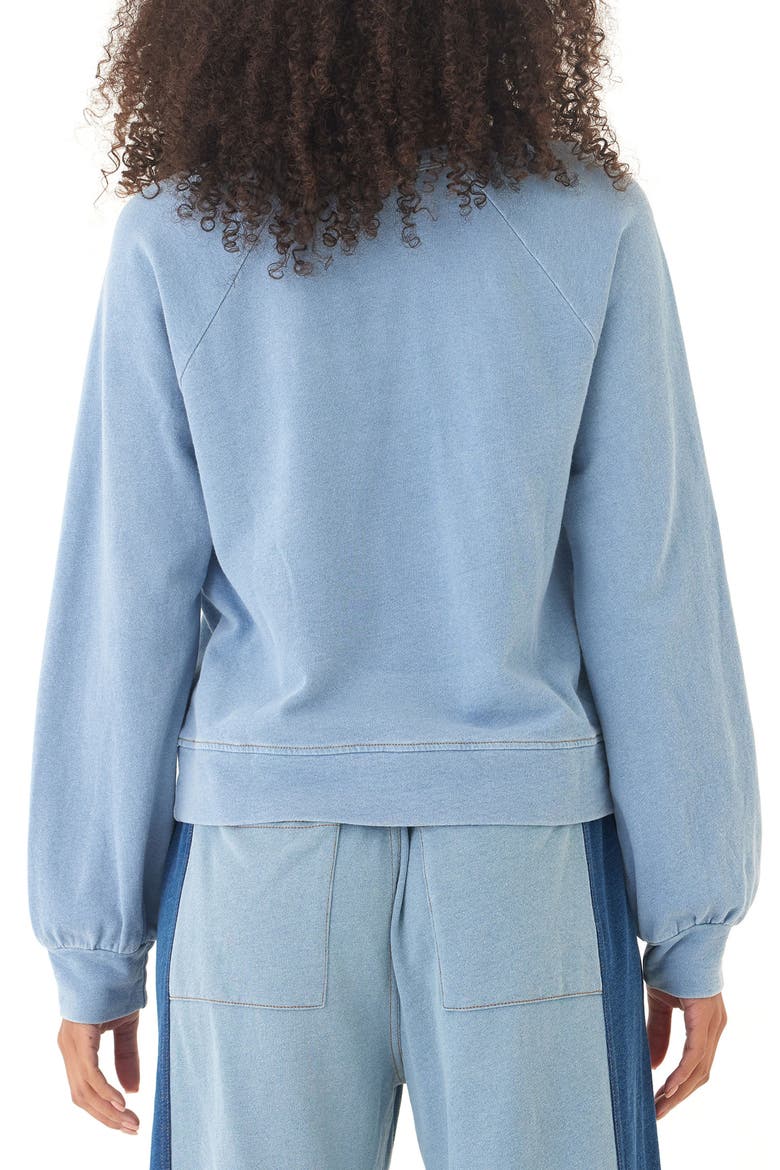 Mabel Organic Cotton Blend Denim Sweatshirt, Alternate, color, LIGHT WASH