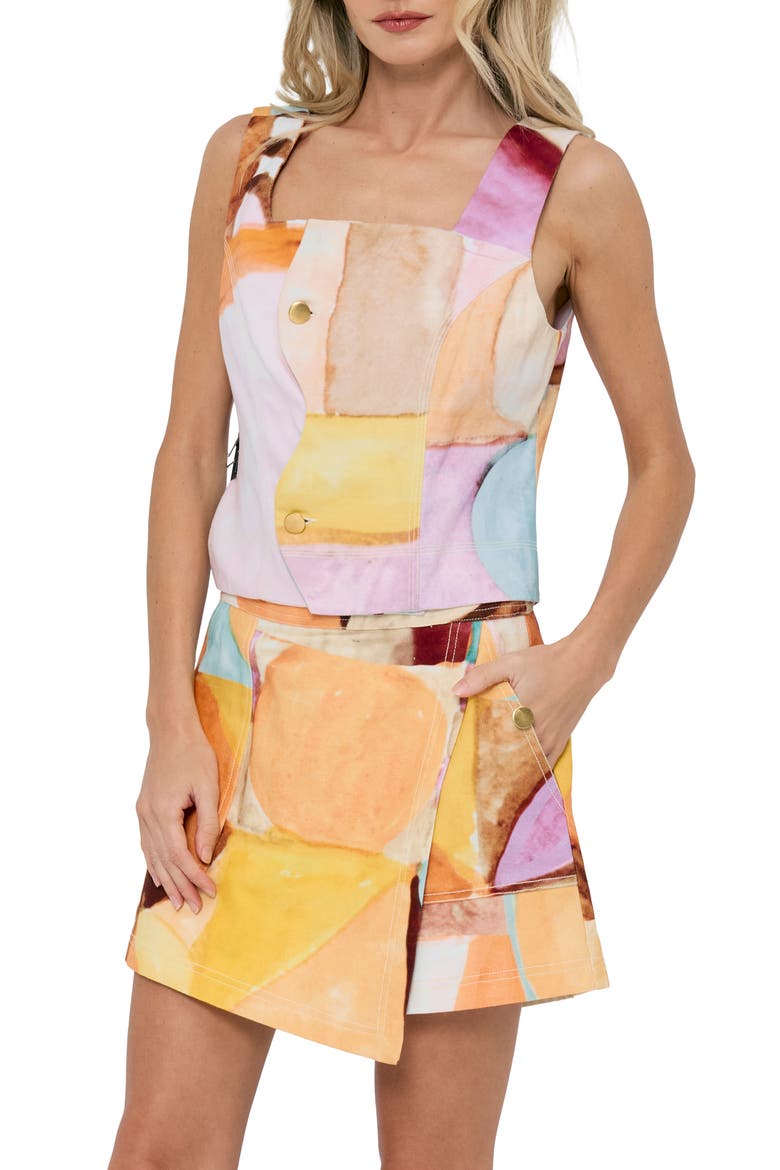 Yesika Sleeveless Top, Alternate, color, YELLOW MULTI