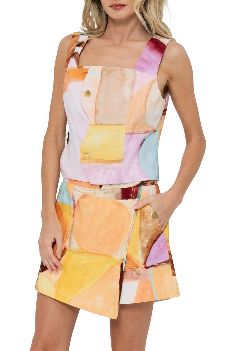 CIEBON Yesika Sleeveless Top, Alternate, color, Yellow Multi