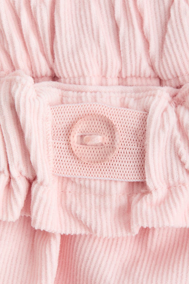 Frill-trimmed Corduroy Trousers, Alternate, color, Light pink