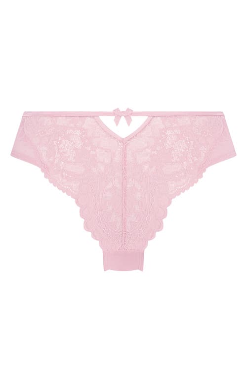 Shop Hunkemoller Hunkemöller Juliette Brazilian Briefs In Silver Pink