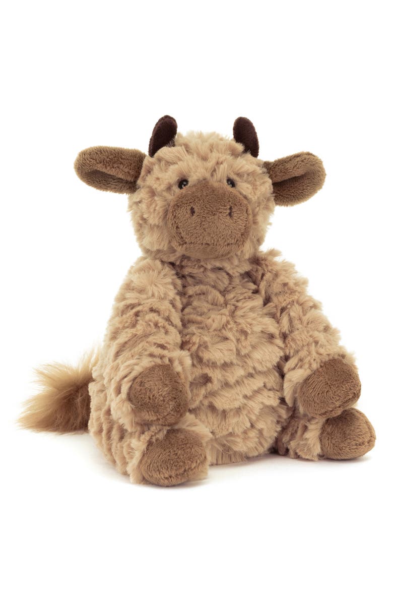 Jellycat Fuddles Calf Stuffed Animal, Main, color, 