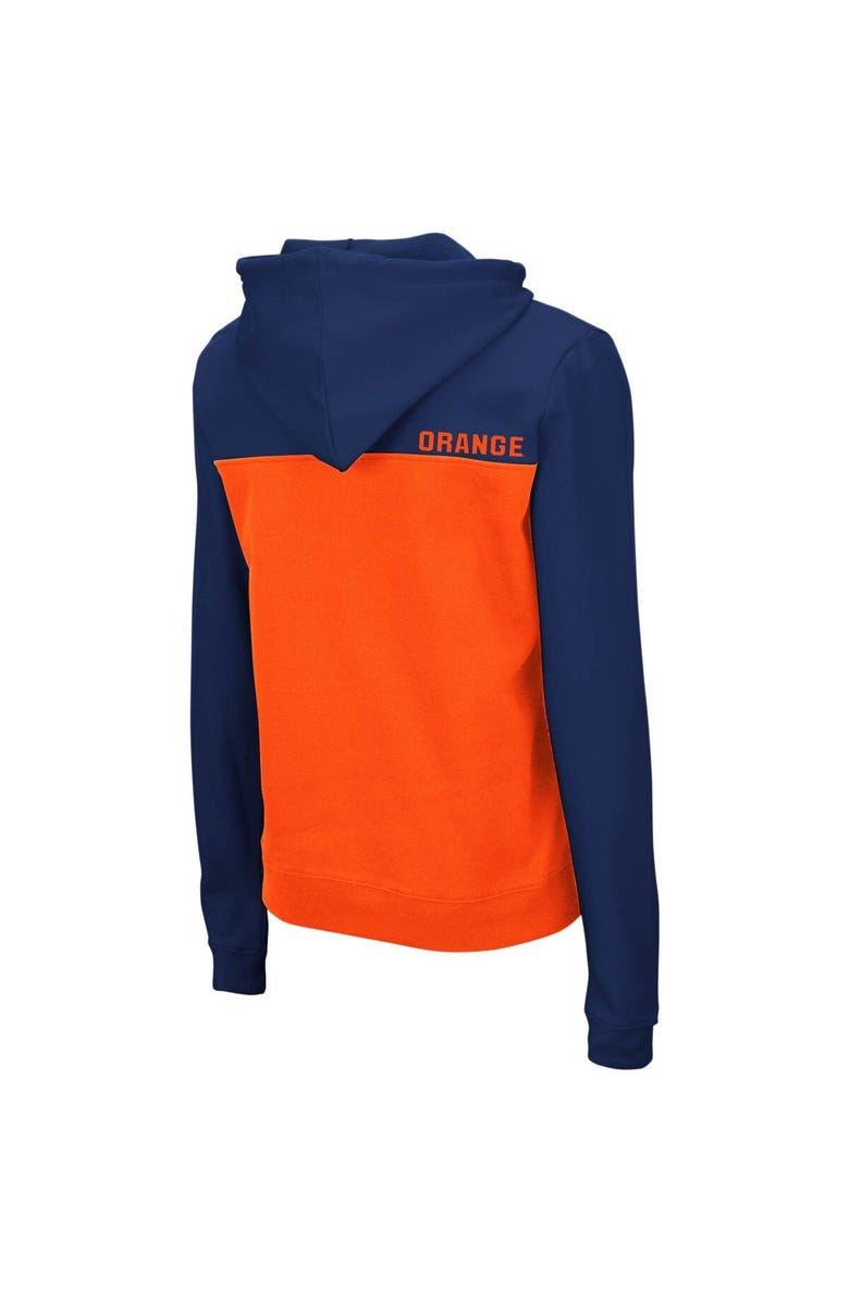 COLOSSEUM Women's Colosseum Navy/Orange Syracuse Orange Aidan Lightweight Half-Zip Hoodie, Alternate, color, Navy