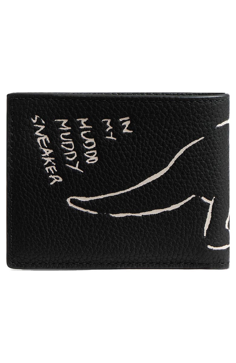 COACH Slim Sketch Print Leather Bifold Wallet, Alternate, color, 