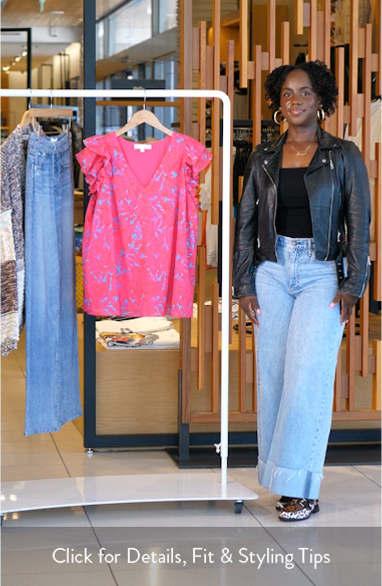 Delina Ruffle Sleeve Top, sales video thumbnail