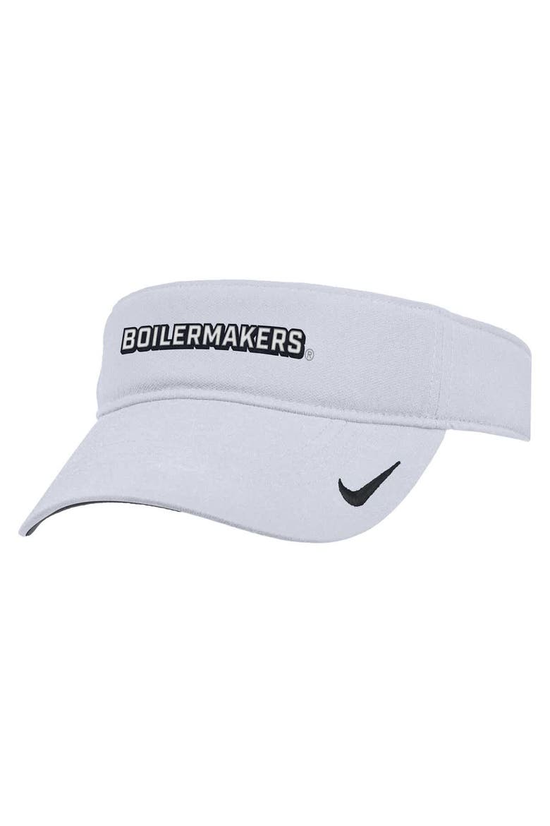 Men's Nike White Purdue Boilermakers 2025 On-Field Ace Performance Adjustable Visor, Main, color, White