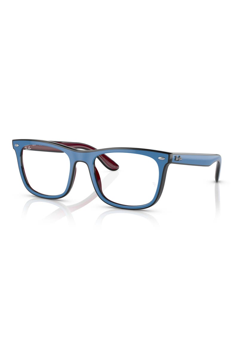 53mm Square Optical Glasses, Alternate, color, BLUE