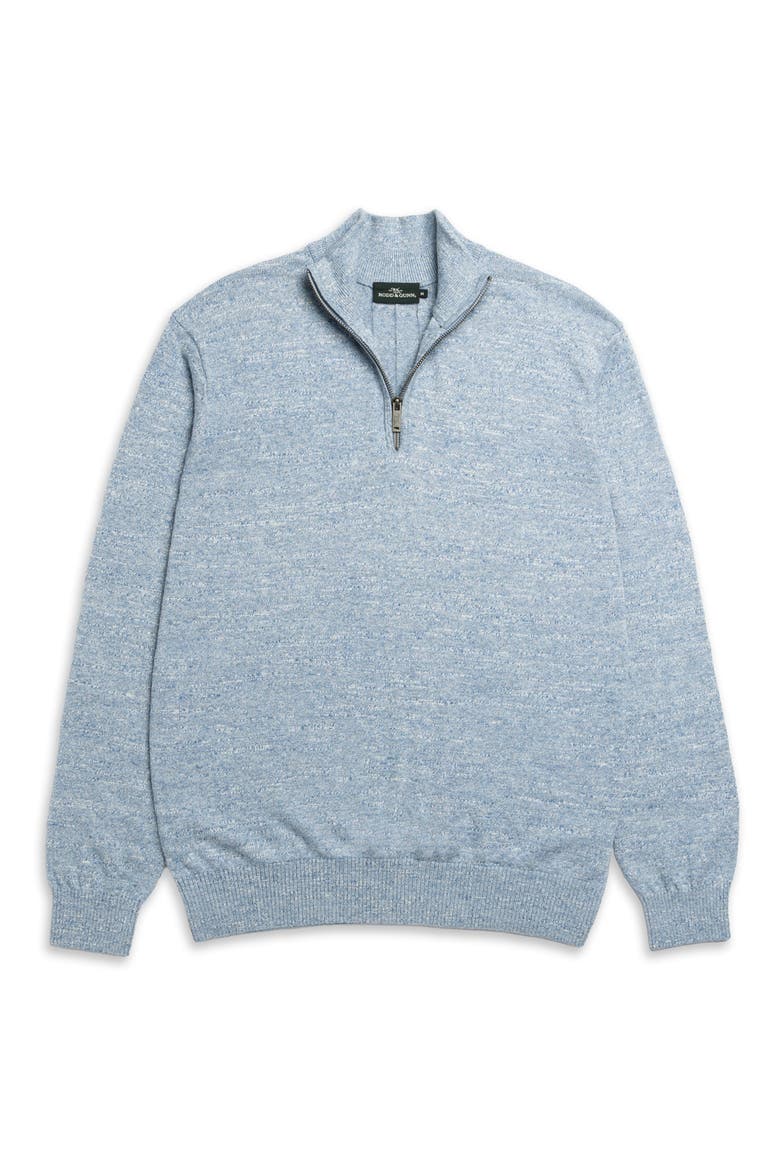 Fortrose Cotton Quarter Zip Sweater, Alternate, color, OCEAN