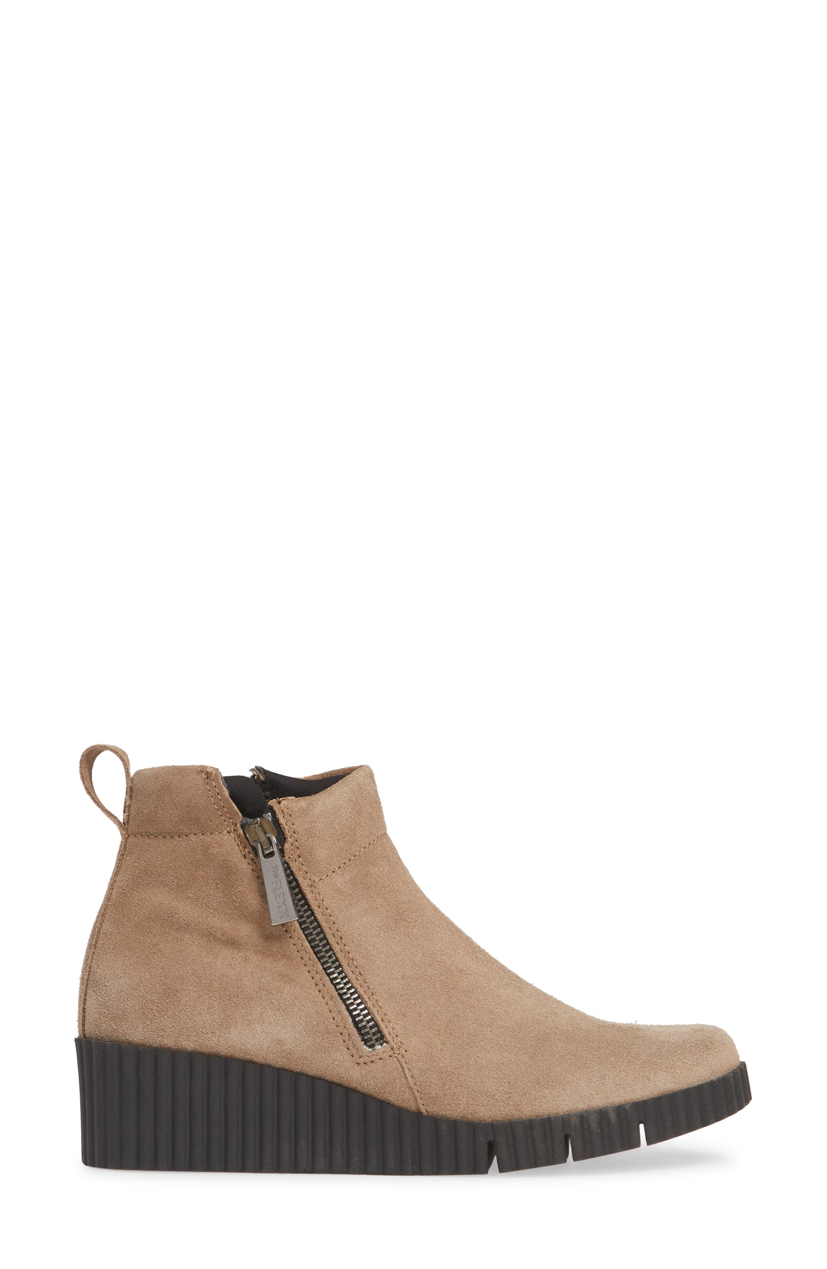 Easy Does It Wedge Bootie, Alternate, color, PEANUT SUEDE