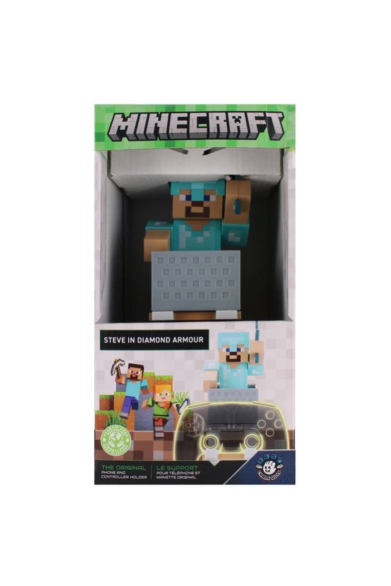 Minecraft Steve in Diamond Armor Cable Guys Controller Holder, Alternate, color, Multicolored