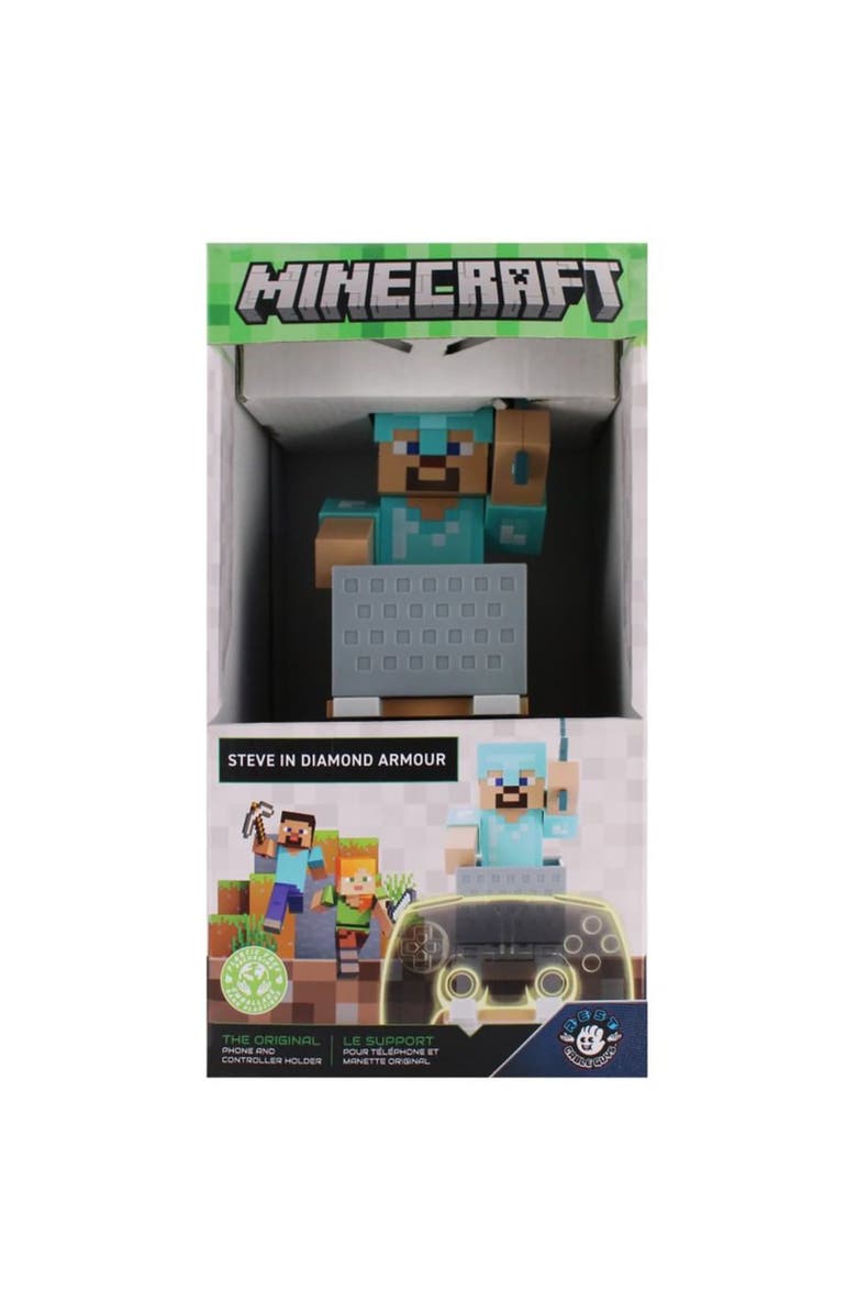 Exquisite Gaming Minecraft Steve in Diamond Armor Cable Guys Controller Holder, Alternate, color, Multicolored