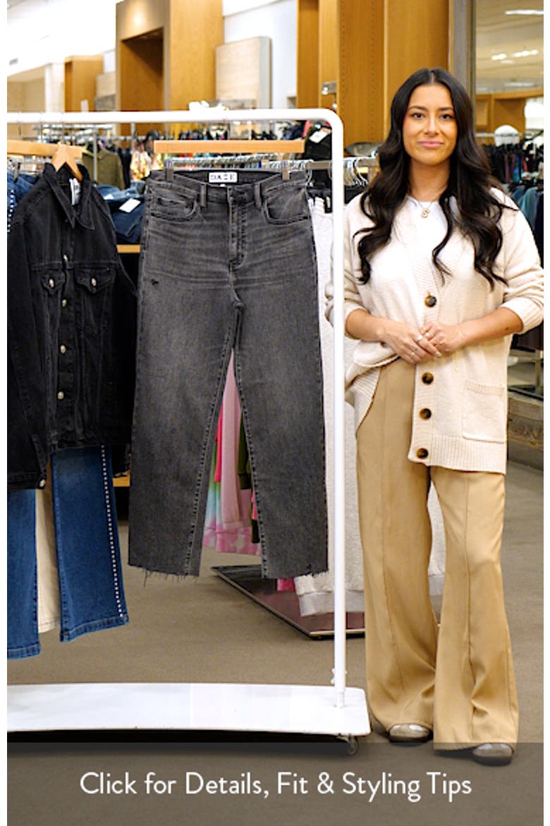 Straight Up Raw Hem High Waist Ankle Straight Leg Jeans video
