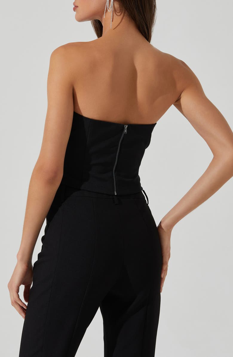 ASTR the Label Amell Embellished Trim Strapless Top, Alternate, color, Black