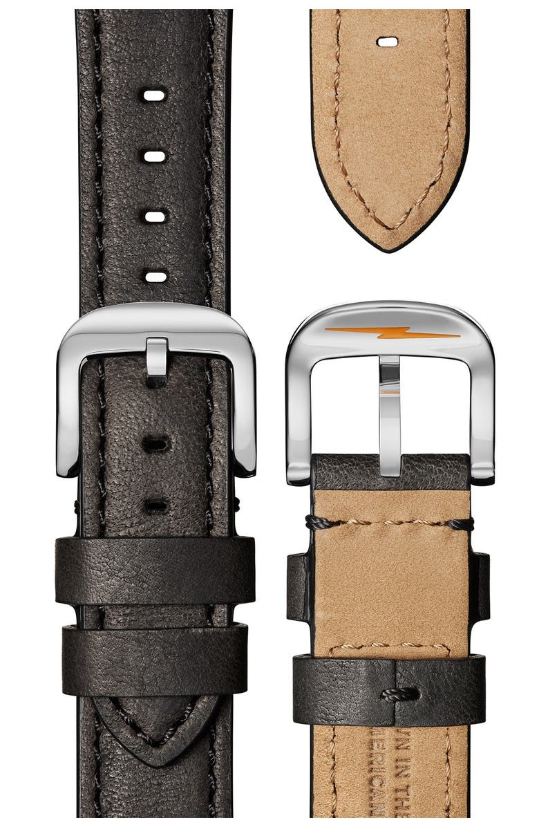 Shinola 'The Runwell Chrono' Leather Strap Watch, 41mm, Alternate, color,