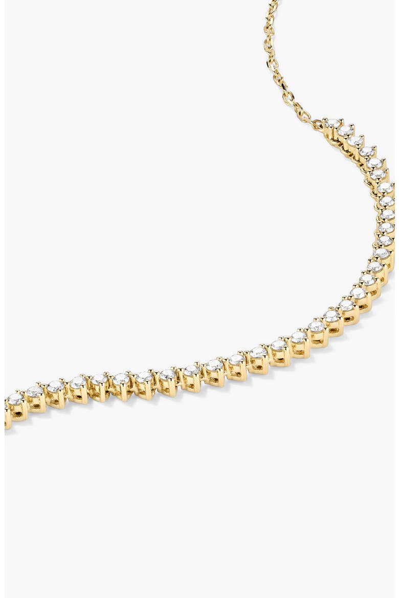 Diamond Half Tennis Necklace, Alternate, color, Yellow Gold