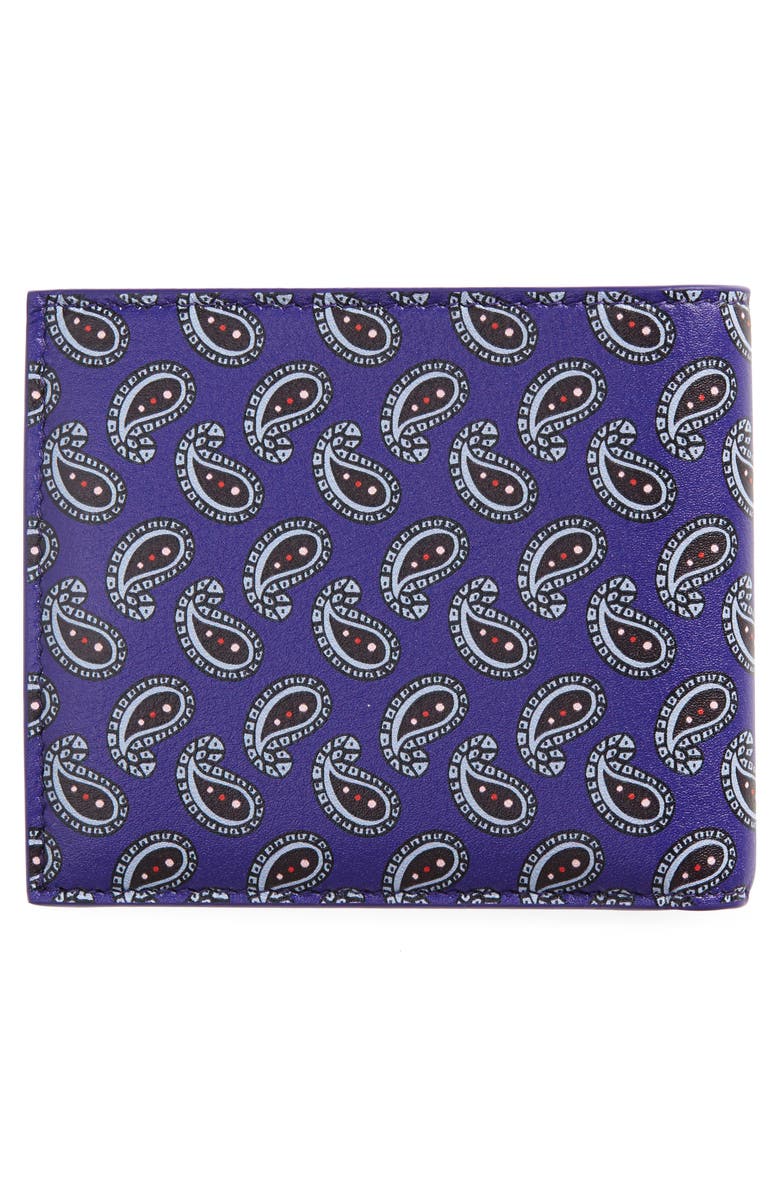 Balenciaga Paisley Leather Wallet, Alternate, color, 