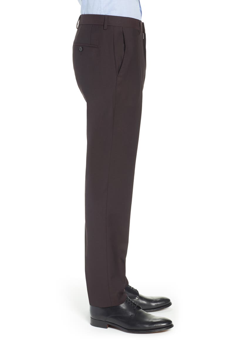 Button Front Tall Twill Slim Straight Trousers, Alternate, color, BLUE
