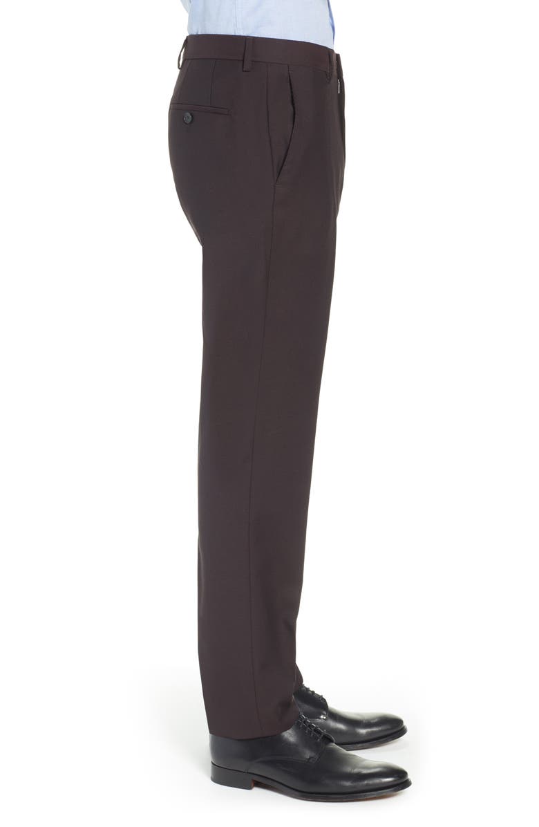Ted Baker London Button Front Tall Twill Slim Straight Trousers, Alternate, color,