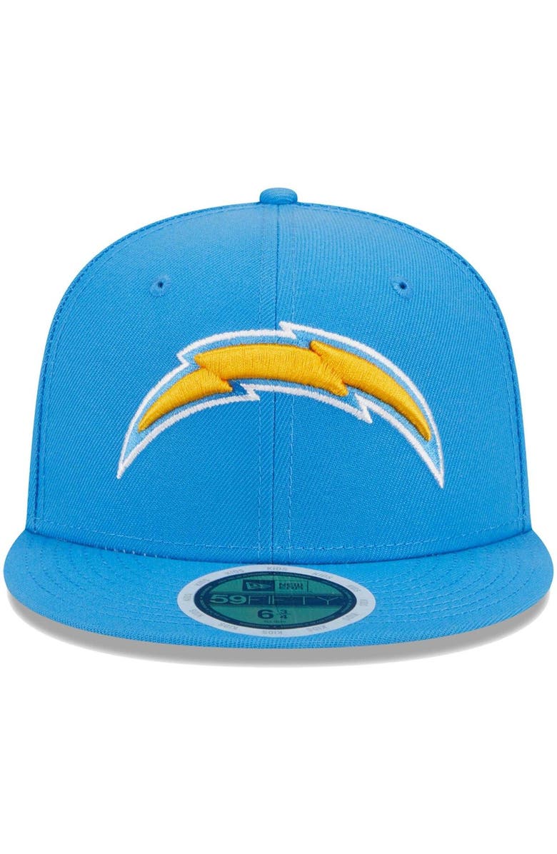 New Era Youth New Era Powder Blue Los Angeles Chargers  Main 59FIFTY Fitted Hat, Alternate, color, Powder Blue