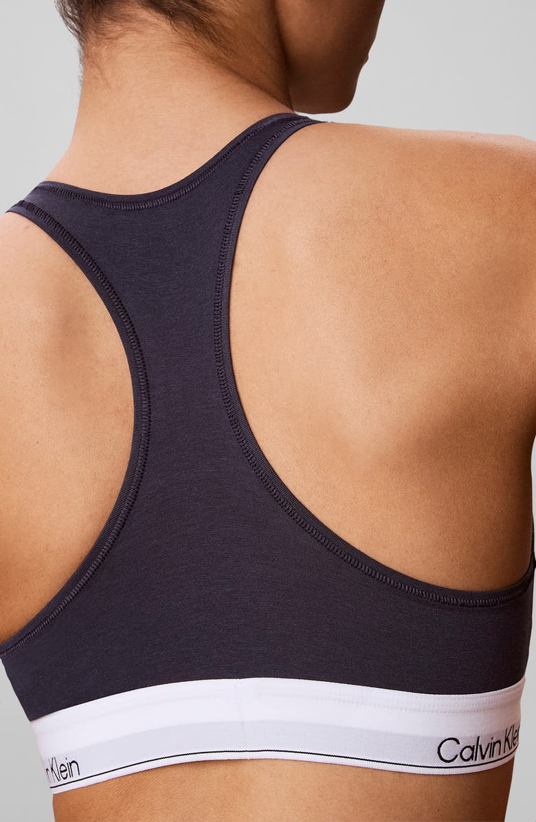 Calvin Klein Lightly Lined Racerback Bralette, Alternate, color, Speakeasy