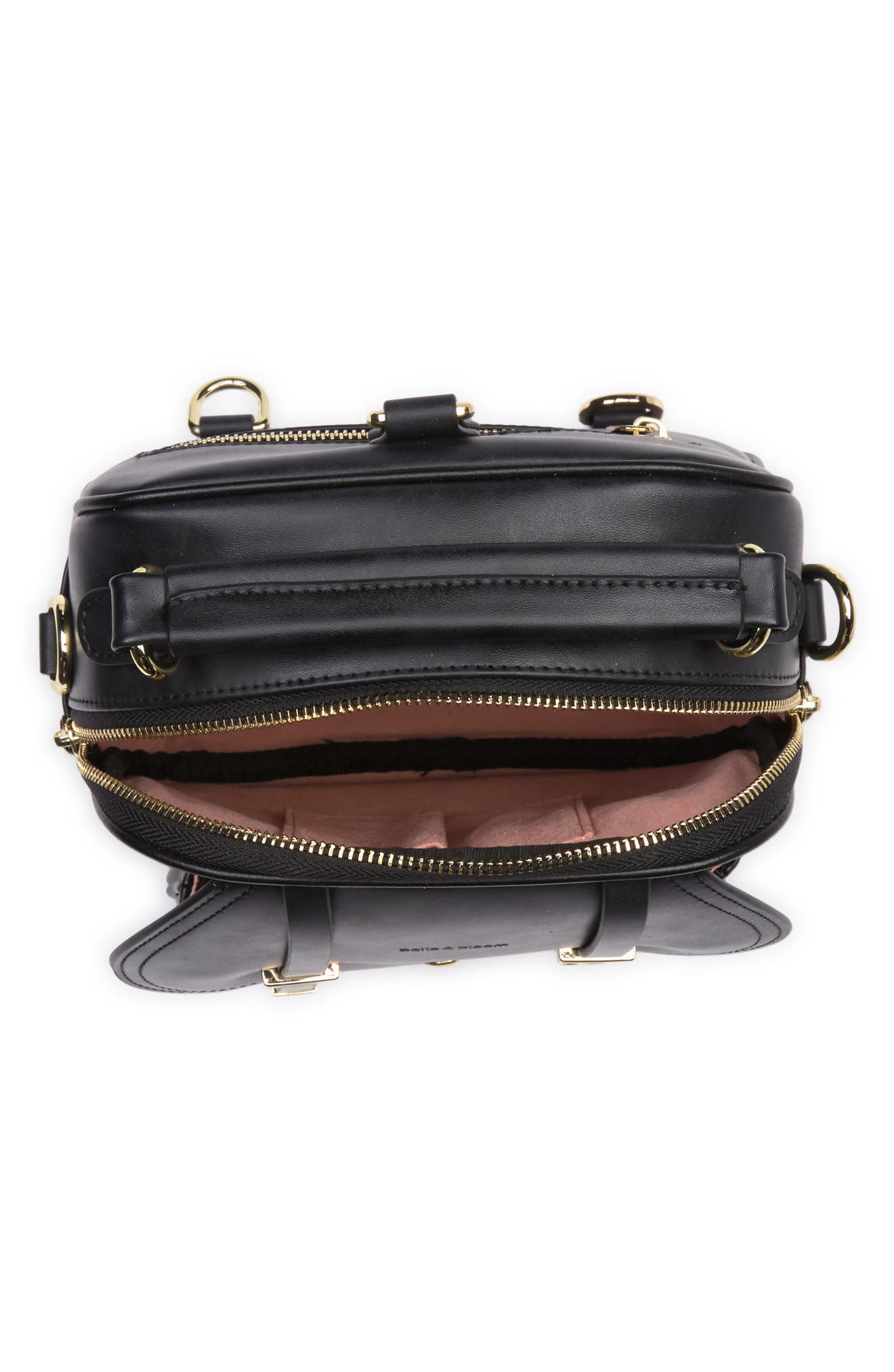 Camila Leather Backpack, Alternate, color, BLACK