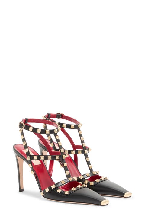 Rockstud Ankle Strap Pump (Women)