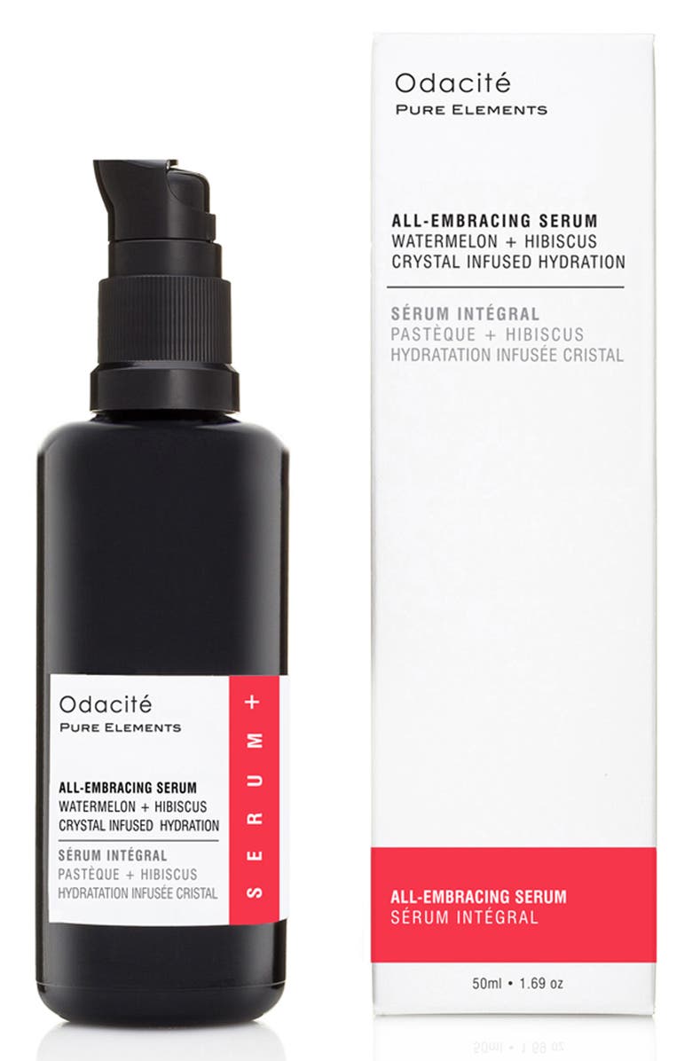 Odacité All-Embracing Serum Watermelon + Hibiscus Crystal Infused Hydration, Alternate, color,