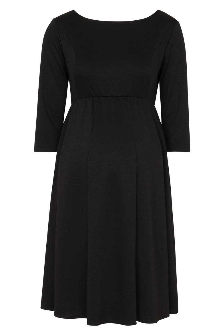 Sienna Maternity Dress, Alternate, color, BLACK