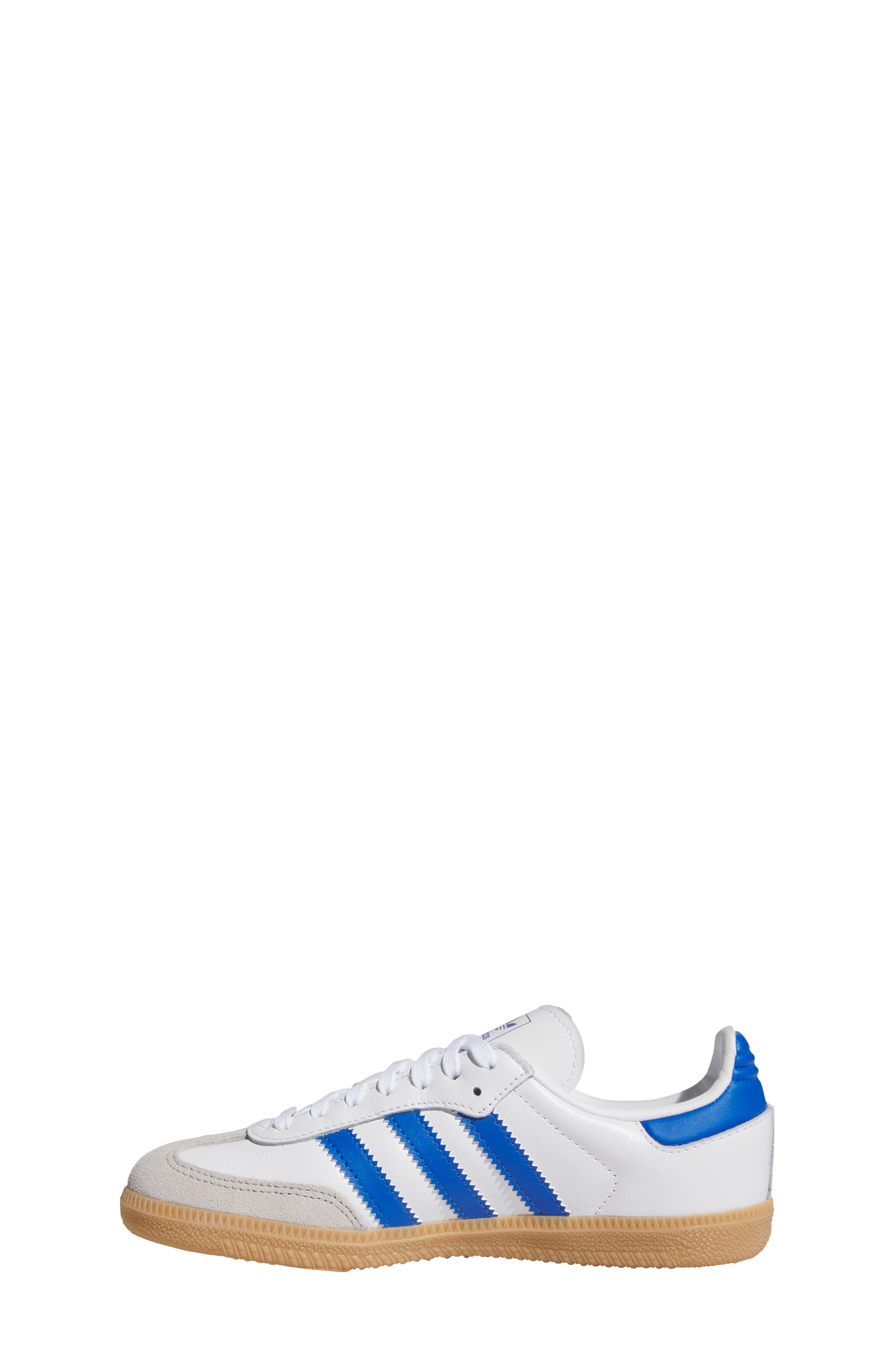 adidas Kids' Samba OG Sneaker, Alternate, color, White/ Blue/ Gum