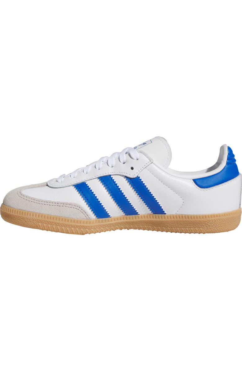 adidas Kids' Samba OG Sneaker, Alternate, color, White/ Blue/ Gum