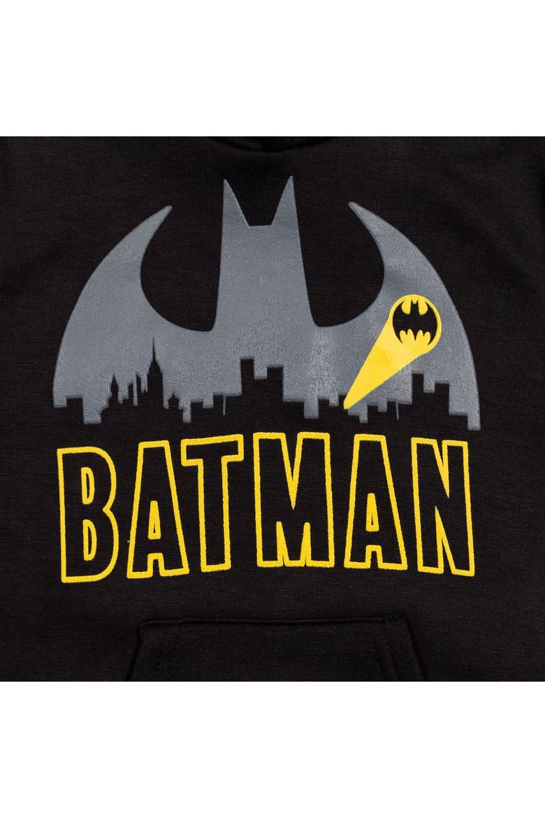 Justice League Fleece Pullover Hoodie, Alternate, color, Batman Jet Black