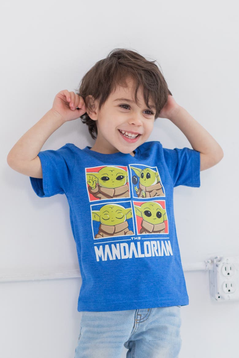 The Mandalorian Grogu 3-Pack Short Sleeve T-Shirts, Alternate, color, Mint Grey Royal Blue