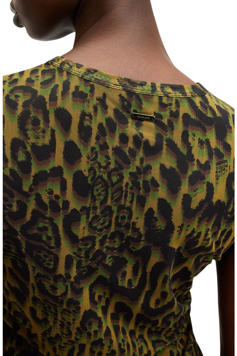 Ellie Leopard Mesh T-Shirt, Alternate, color, TERESA KHAKI GREEN