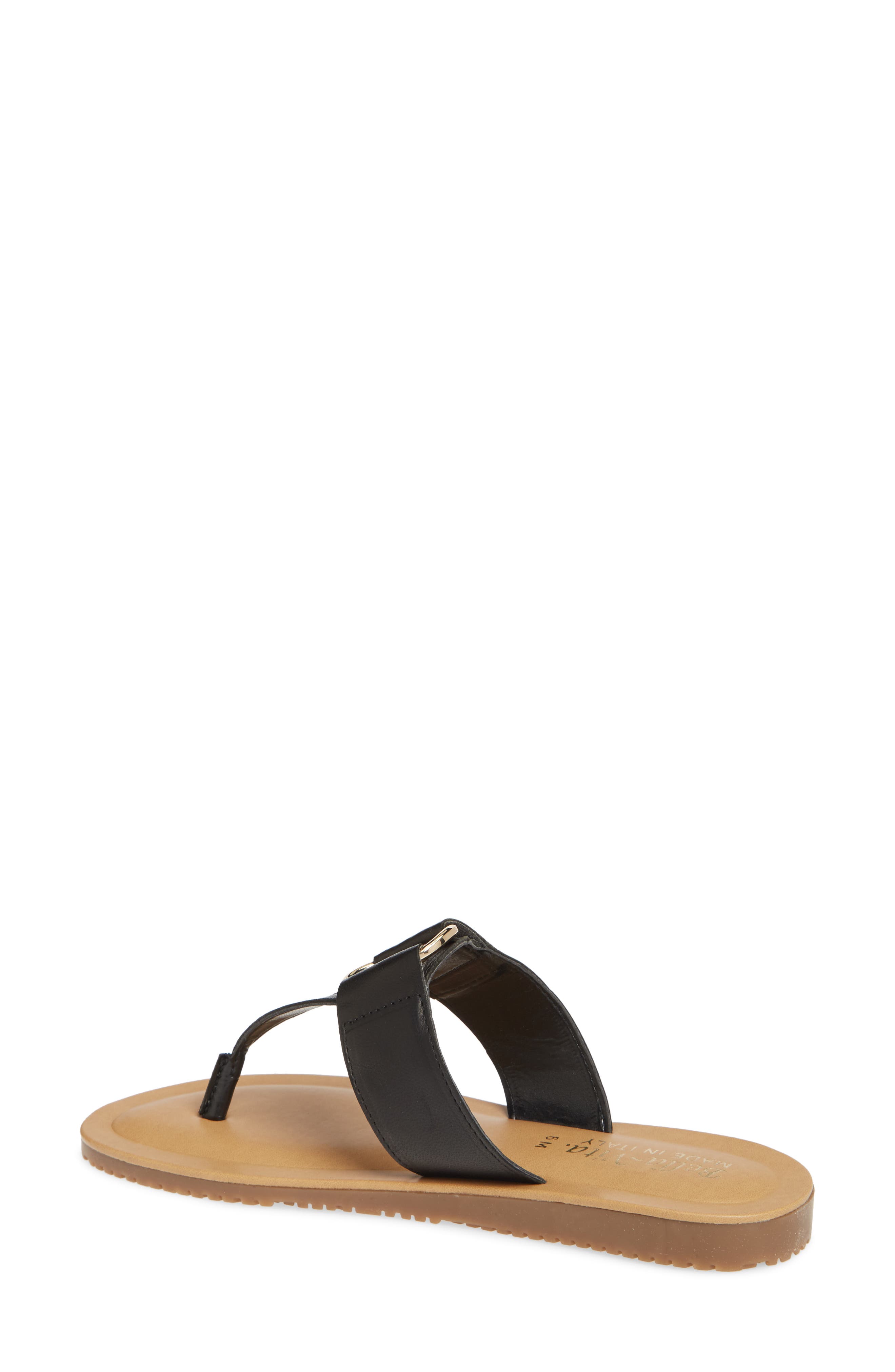 Italy Flip Flop, Alternate, color, BLACK NAPPA LEATHER
