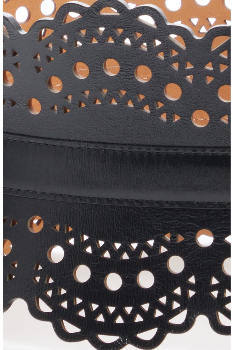 Lambskin Leather Wide Corset Belt, Alternate, color, NOIR