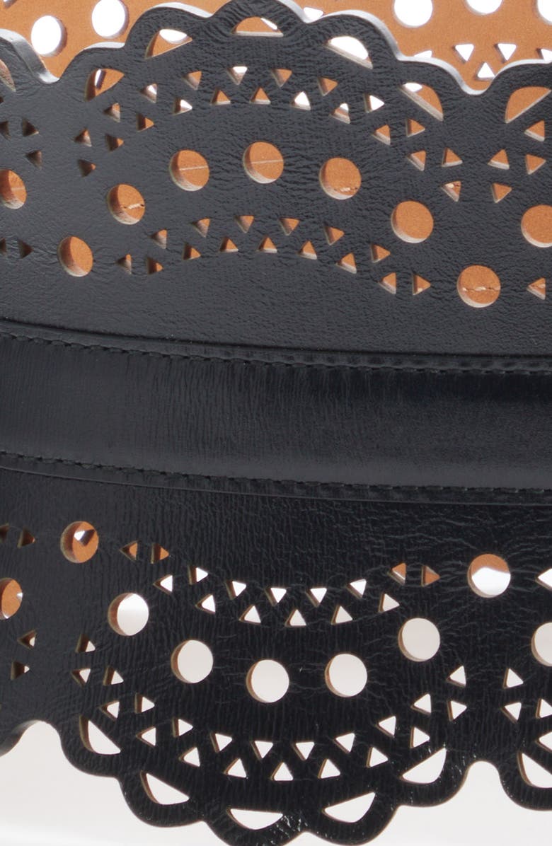 Alaïa Lambskin Leather Wide Corset Belt, Alternate, color, 