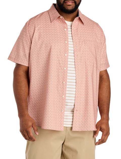 Big & Tall Geometric Print Sport Shirt V2
