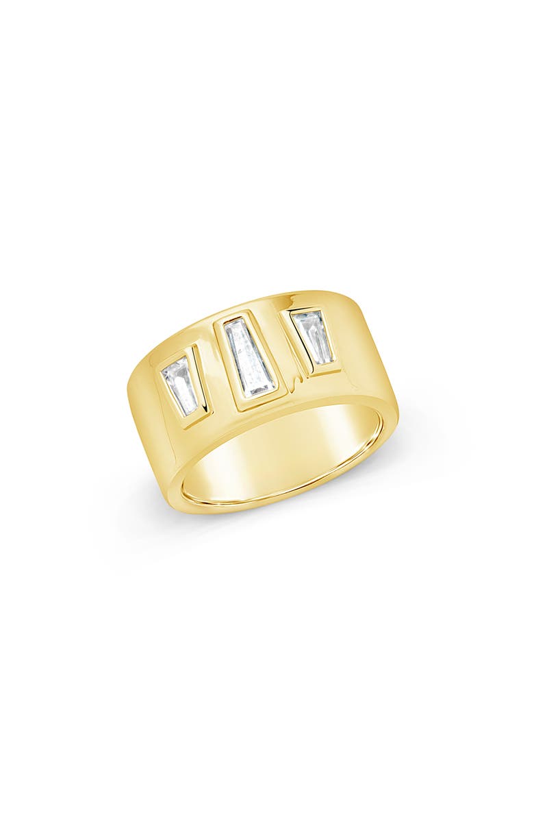 Sterling Forever Colsie Cigar Band Ring, Alternate, color, Gold